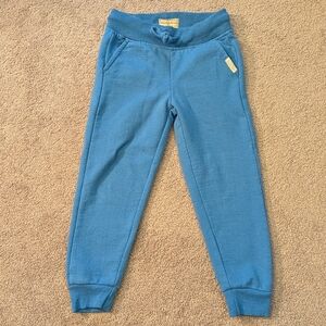 Weatherproof vintage cozy blue jogger sweat pants with pockets